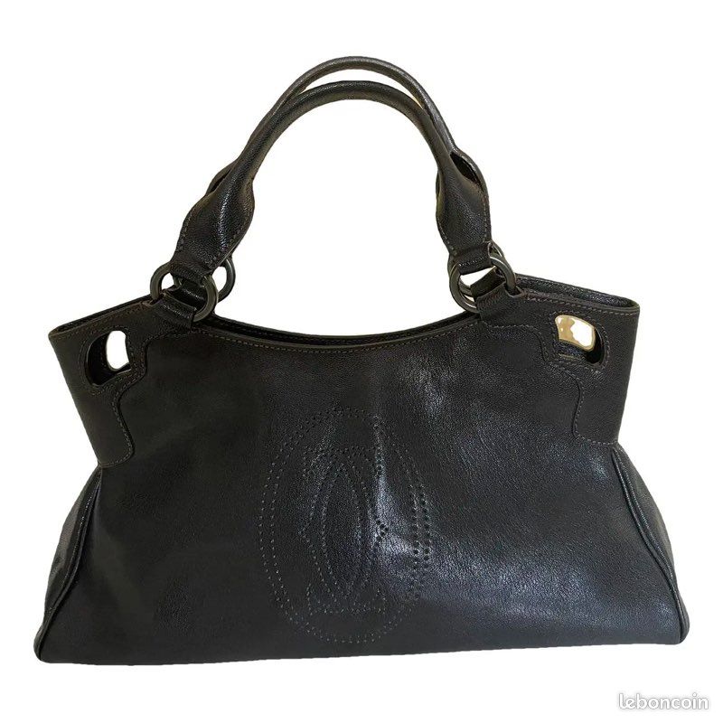 Sac noir cuir Cartier (image 1)