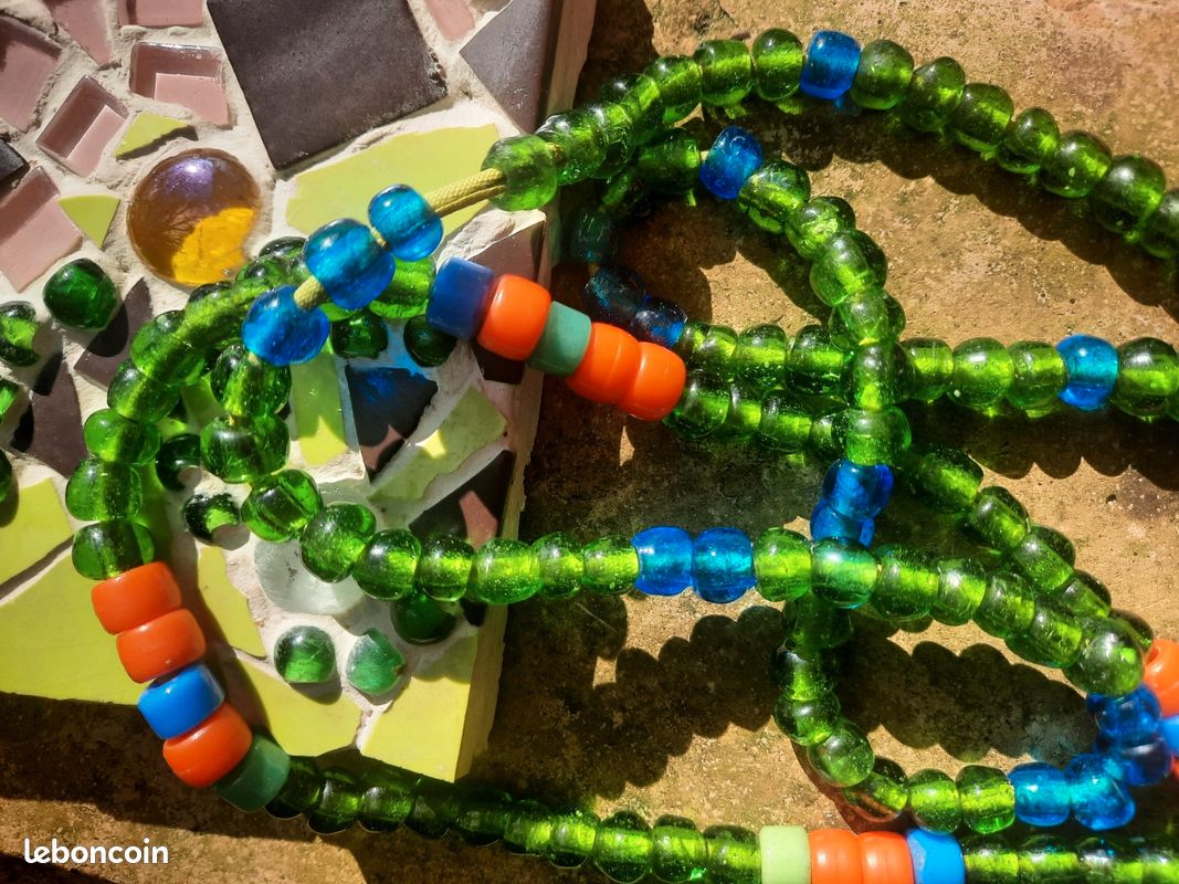 Lot de perles anciennes en pâte de verre (image 2)