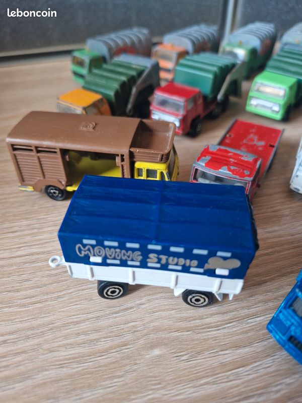 VINTAGE DIE CAST metal M+B Majorette camion Multi Benne ref 222 Truck