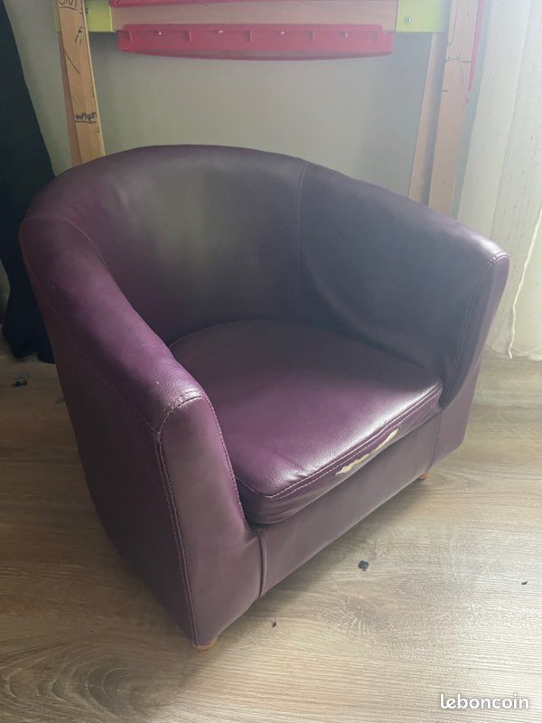 Fauteuil cabriolet enfant similicuir (image 1)