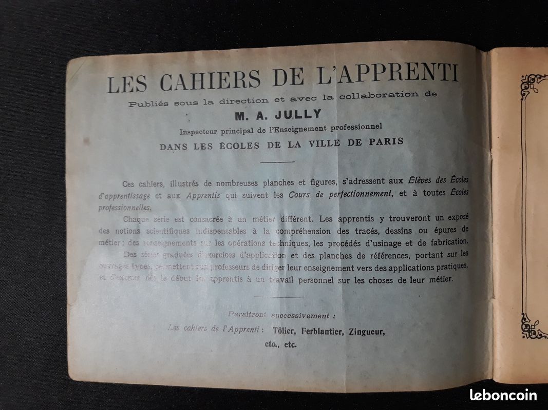 Livre ancien les cahiers de l'apprenti 1913 (image 4)