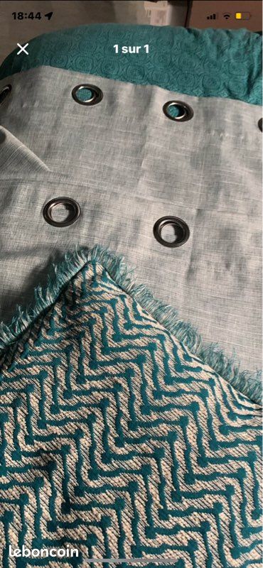 Double rideaux plus coussins (image 1)