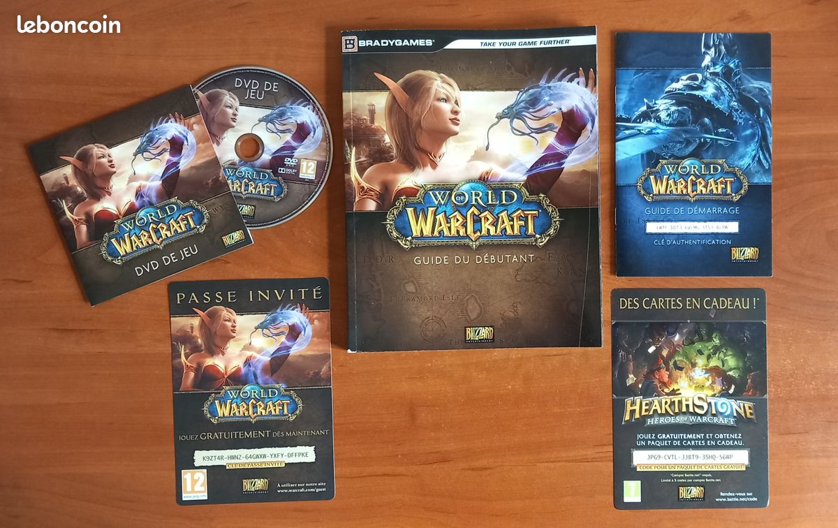 Coffret Jeu PC World Of Warcraft : Guide Du Débutant + 2 Disques - Version Anglaise, Boîte Turque - Neuf Sous Blister