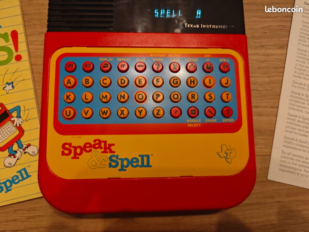 Texas Instruments - Speak & Spell  La Dictée Magique  1978 Occasion En Boite P Image 305849 Grande