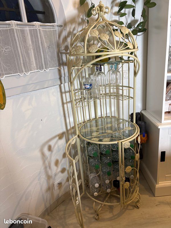 Ancien Porte-bouteille En Fer Forgé - Style Art Déco 1930 - Parfait Pour Une Cave Ou Déco Vintage - Clos Vougeot
