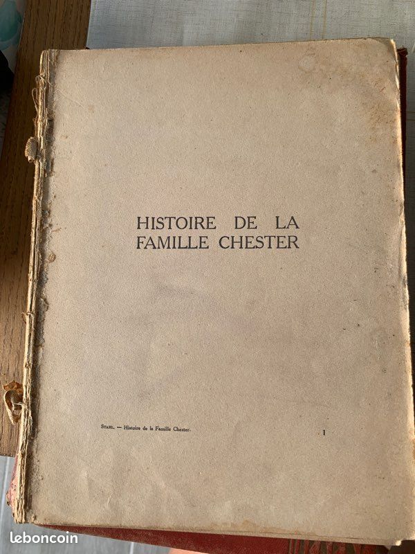 Livre rare HISTOIRE DE LA FAMILLE CHESTER (image 1)