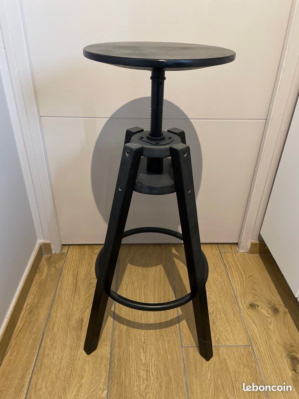 Tabouret noir hauteur réglable (image 2)