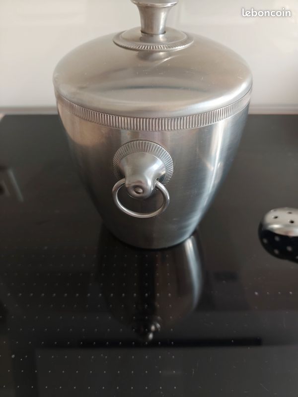 Seau à champagne inox /letang remy /made in france /vintage