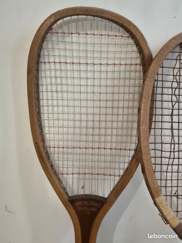 Raquette De Tennis Vintage Montana - Bois, Taille L 3/4 - Idéale Déco