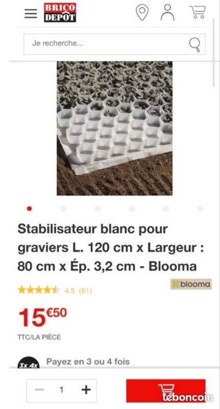 Stabilisateur de gravier (image 1)