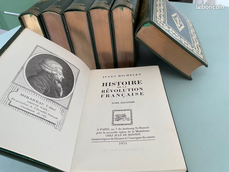 JULES MICHELET. HISTOIRE LE LA RÉVOLUTION FRANÇAISE. 7 tomes (image 2)