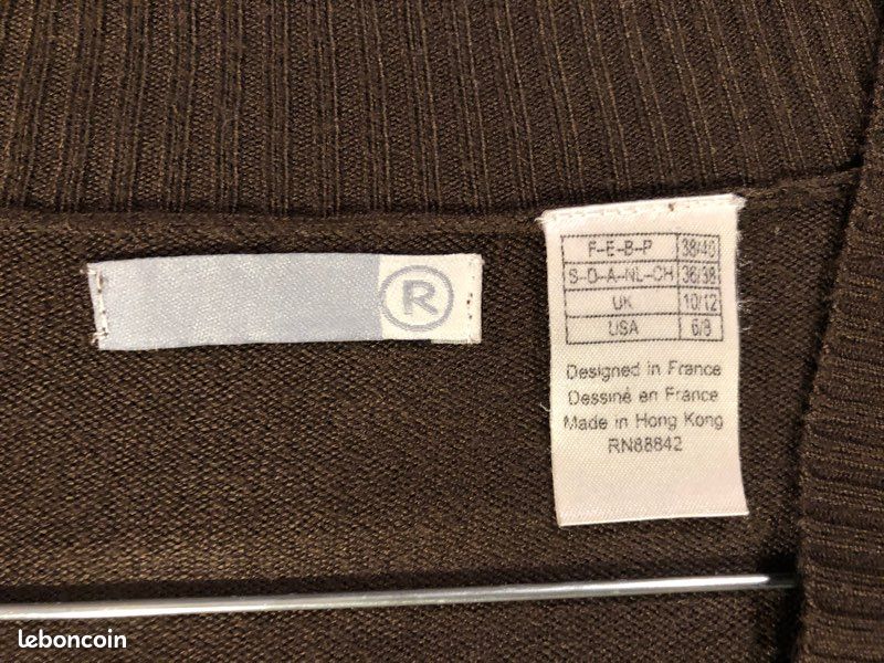 Gilet court / Boléro marron taille 38/40 La Redoute très bon état (image 6)