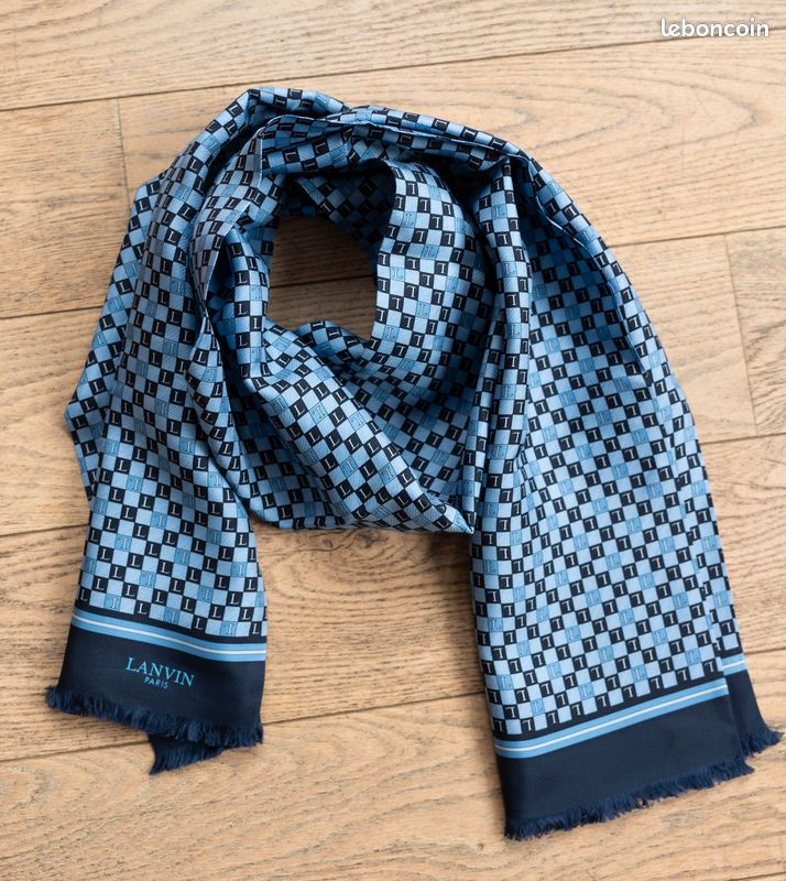 Écharpe LANVIN Paris Vintage | Soie Multicouleur | Occasion | Pour Femme