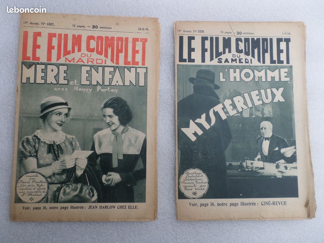 Cinéma : lot revues anciennes "Le Fim complet" (image 1)