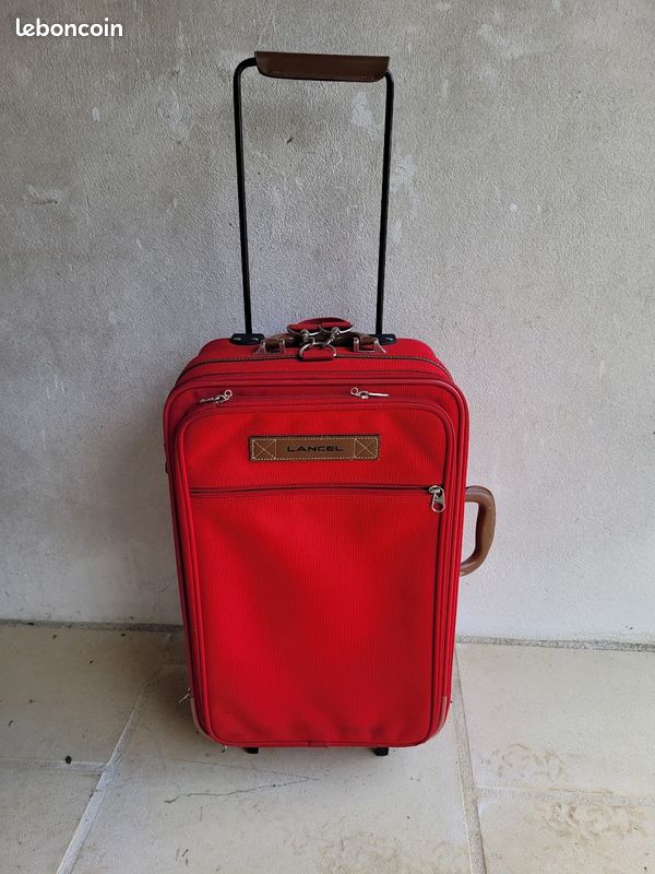 Valise Trolley Valise Lancel Toile Et Cuir Valises LANCEL Toile Et