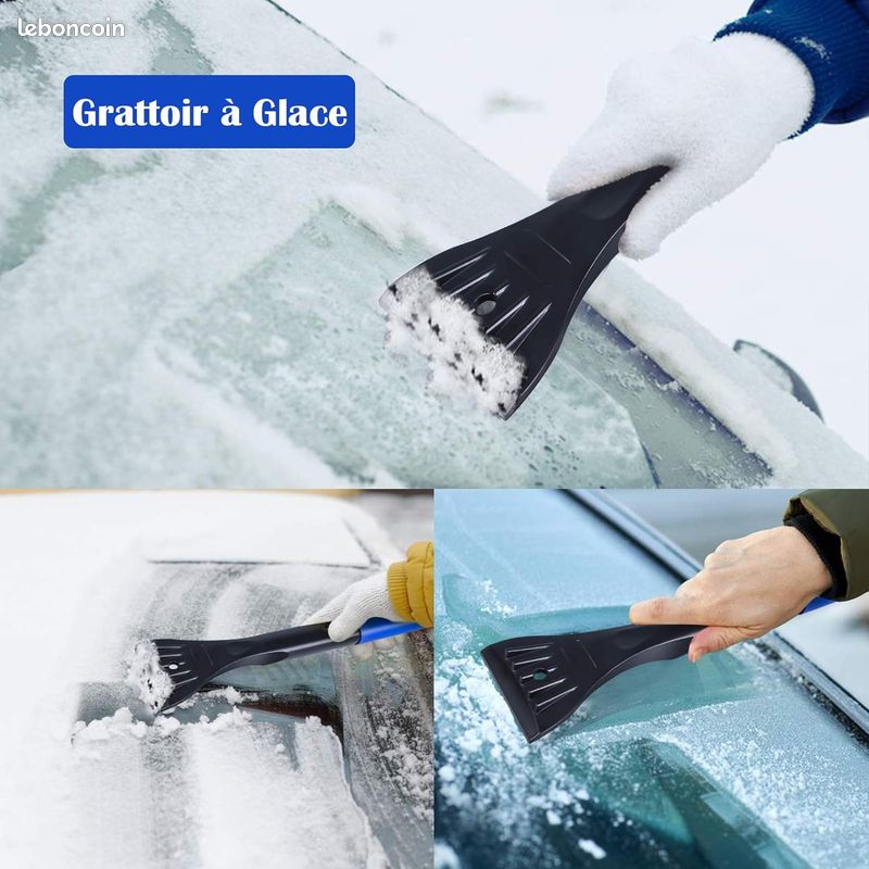 Grattoir à Glace Pour Voiture - 27 Cm, Poignée EVA Confort - Pour Pare-brise, Vitres - Léger, Pratique