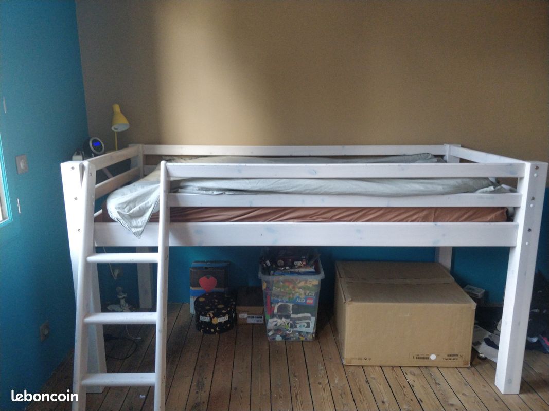 Lit mezzanine et armoire enfant (image 2)