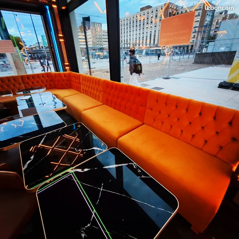 CHR BANQUETTE CANAPÉ FAUTEUIL SUR MESURE pour Bar restaurant salon de thé chicha bistrot (image 1)
