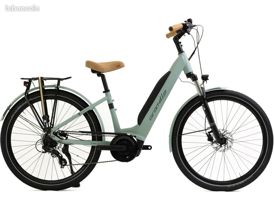 GRANVILLE e-Absolute 34+ Bosch Active Line Plus 400WH vert d'eau mat 2024 Couleur - Vert amande, Ta (image 1)