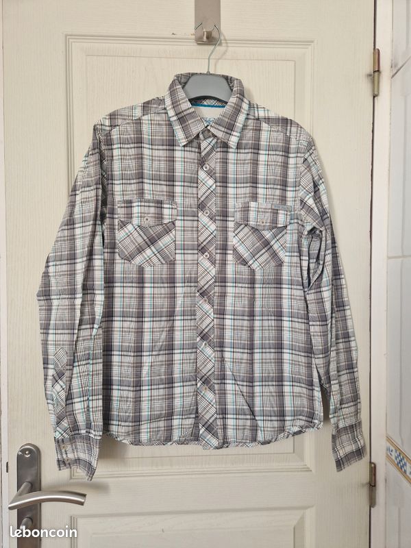 Chemise Homme Original Penguin - Gris Boutonné - Taille S