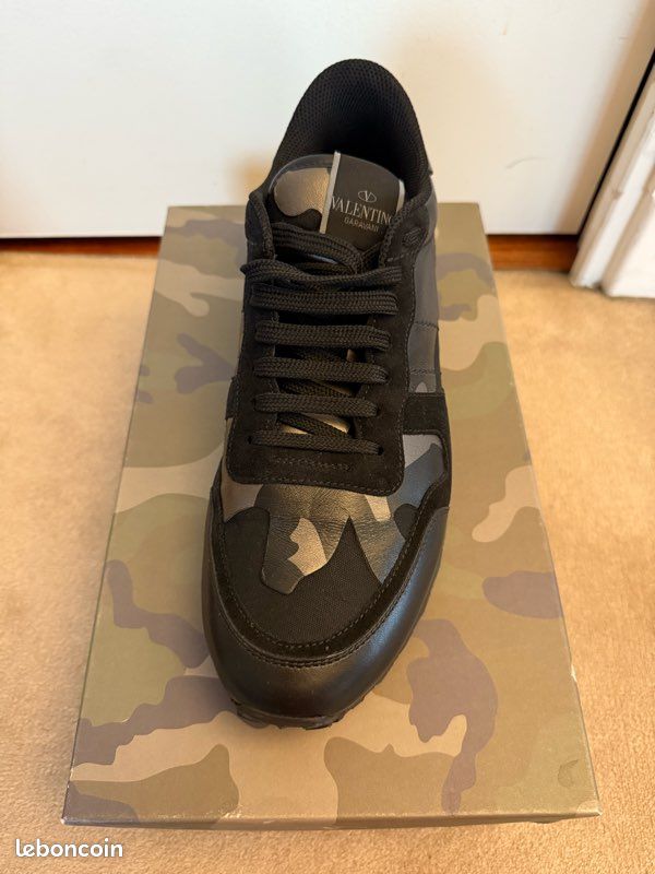 Garavani Camouflage Sneakers Valentino Rockrunner Homme Camouflage