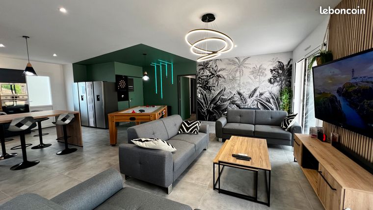 Studio meublé, terrasse, Jardin, Jacuzzi Billard Ping-pong