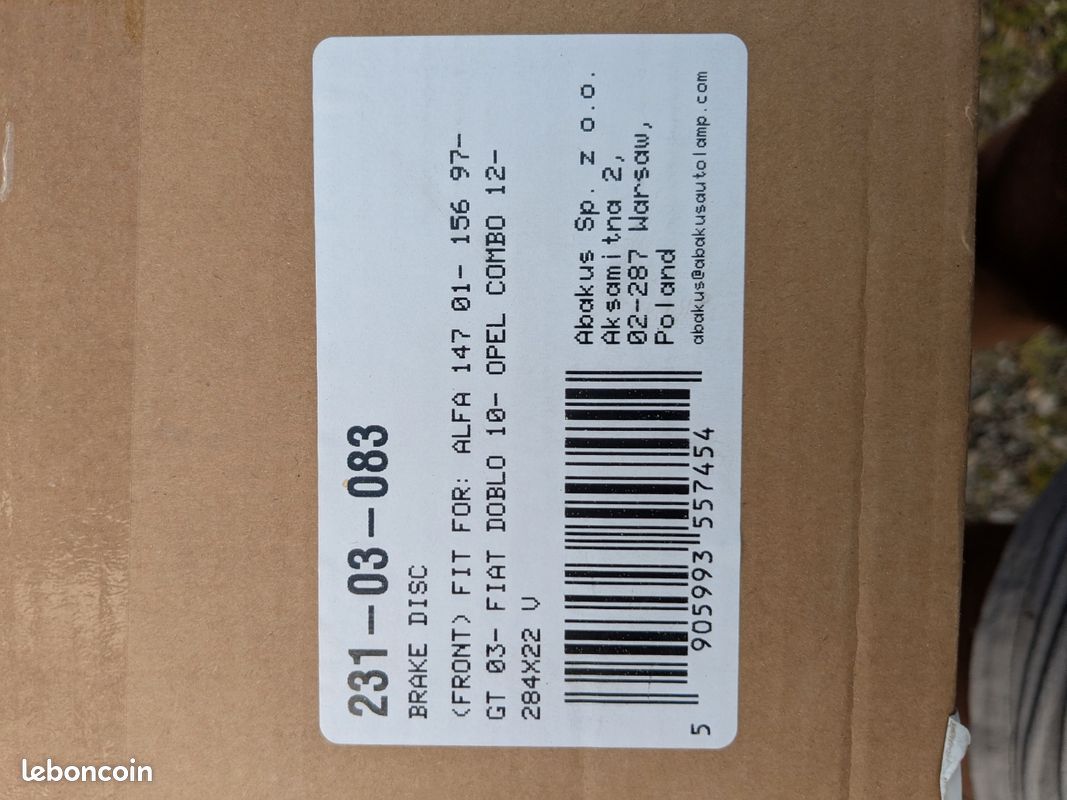 Disques frein AV et AR neufs alfa Opel fiat etc (image 3)