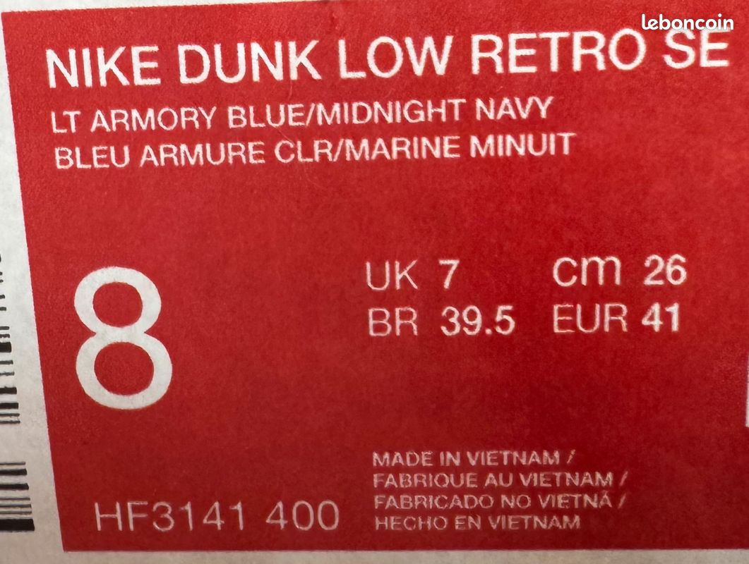 Baskets Nike Dunk Retro 41 neuves (image 4)