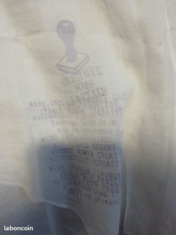 Chemise blanche Miss Captain (image 2)