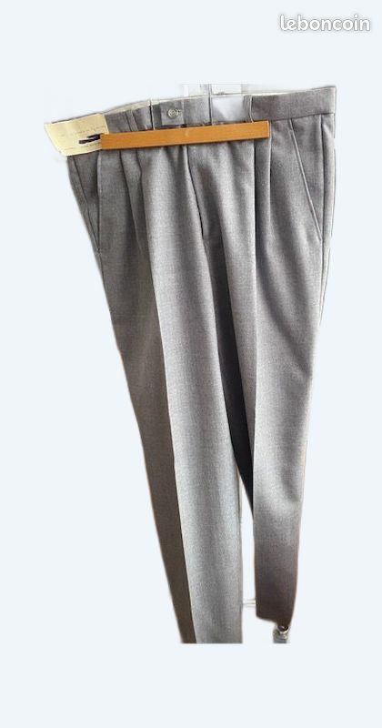Pantalon laine gris pour homme (image 1)