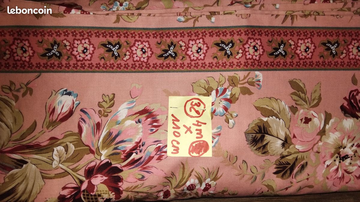 Toile Ancienne Bi-tissu Grand Format - 3.10m X 2.20m Environ, Occasion Jamais Utilisée