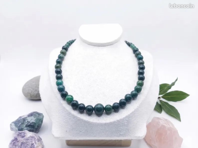 Collier en Agate Mousse Naturelle (image 1)