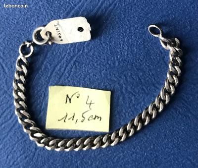 Bracelet Porte-Charms Argent 925/1000e - Chaîne Poinçonnée Neuf Avec Étiquettes