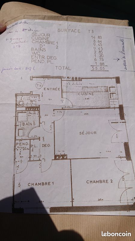 Appartement 3 pièces 55 m² · à Périgueux · 55 m² · 75 000 €