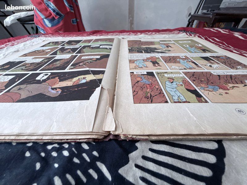 Tintin - L'Île Noire (Édition Casterman 1957 - Ancienne couverture - Dos B22) (image 14)