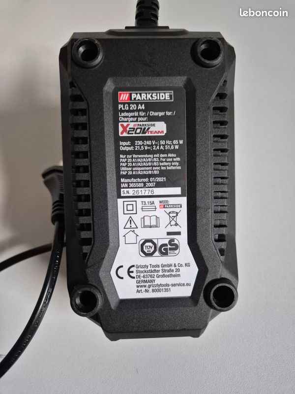 Rebel Chargeur De Batterie 20V 2A/4A RB-2003-CH - Compatible RB-2001 RB-2002