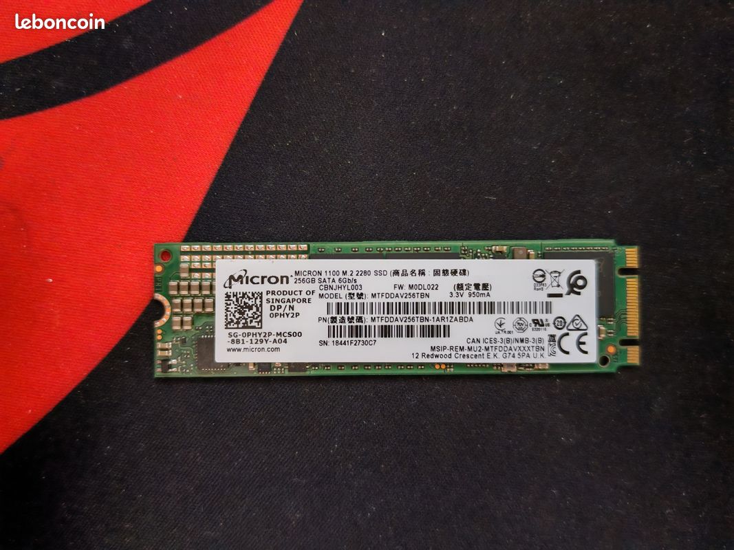 Micron 1100 M.2 2280 256gb Sata 6 Gb/s Solid State Drive N/a