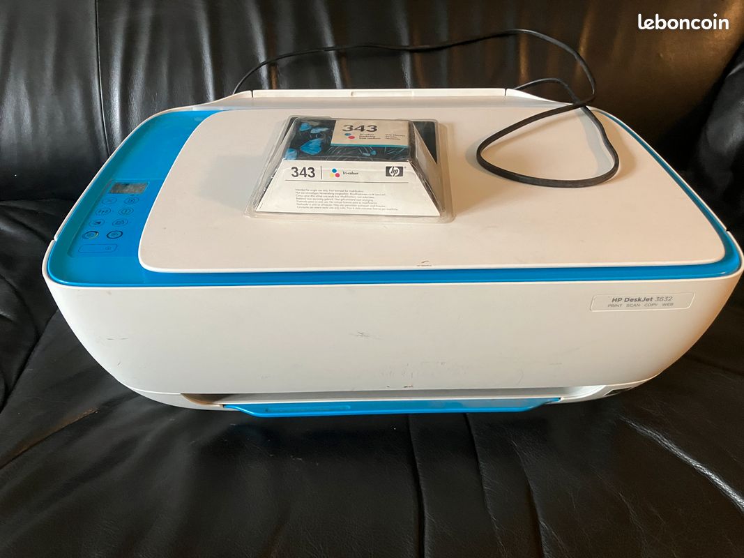 Imprimante HP Deskjet 3632 + cartouche couleur 343 (image 1)