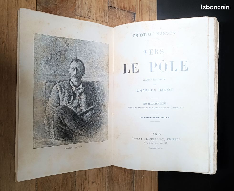 Livre ancien Rare Vers le pôle Fridtjof Nansen (image 3)