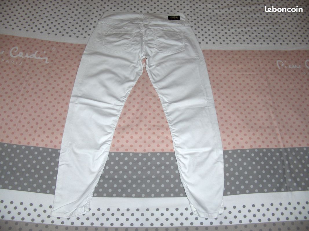 Pantalon 7/8 blanc Le Temps des Cerises (image 3)