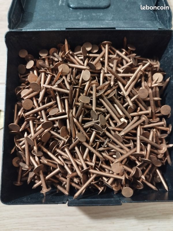 Des clous en cuivre et à plus de 2000 pièces l'équivalent de 2 kg et demi 100 (image 1)