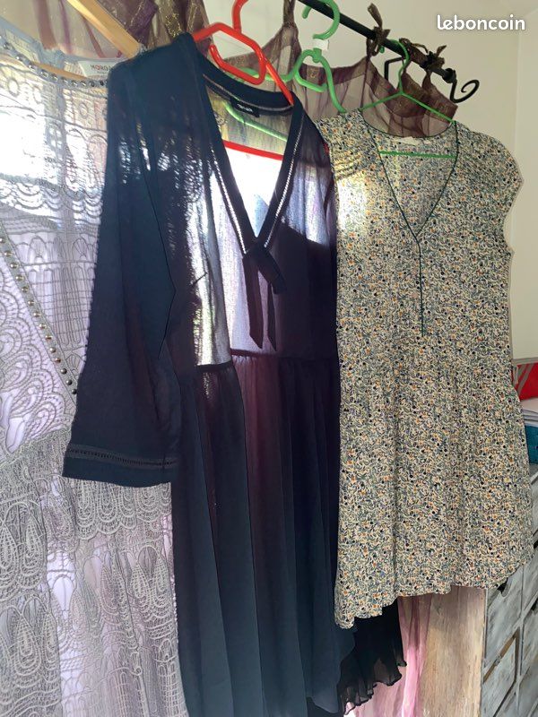 Lot de 9 robes+1 jupe plissée de marques printemps-été taille 38 (image 6)