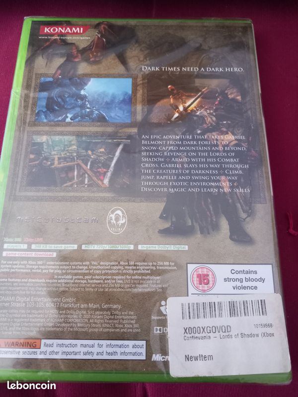 Castlevania lord of shadow Xbox 360 neuf sous blister (image 2)