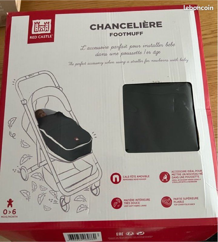Chancelière neuve FOOTMUFF Red Castel (image 1)