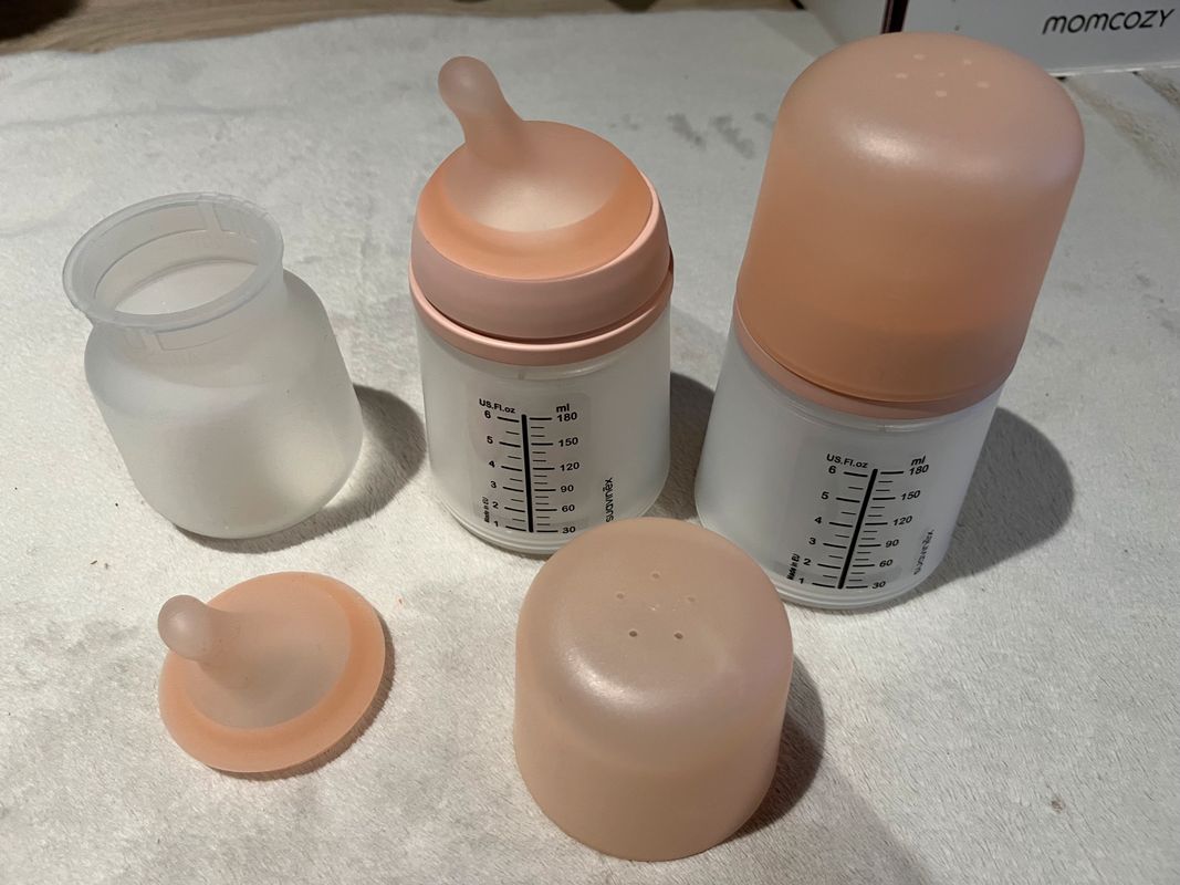 Biberon Suavinex 360 ml pour bébés de +6 mois, flux dense,  jaune(Reconditionné)