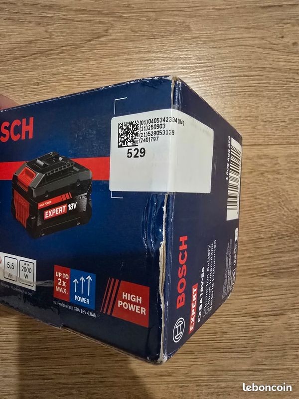 Batterie Bosch EXPERT 18V EXBA18V-55 - Haute Puissance 2000W - Pour Outils Professionnels - Compatible AMPShare - COOLPACK 2.0