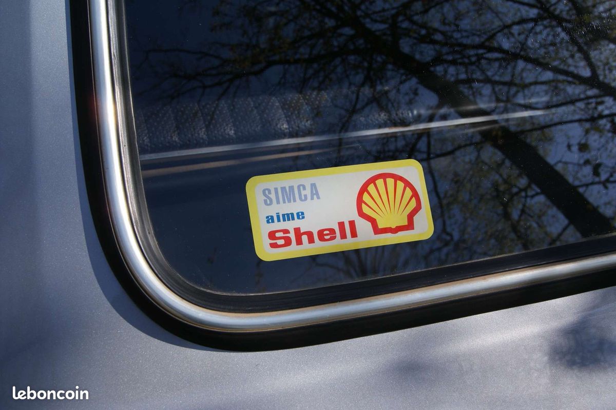 Autocollant publicitaire Simca aime Shell Simca 1000 Simca 1300 Simca 1500 (image 2)