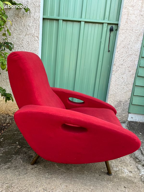 Rare Fauteuil François Letourneur pour Maurice Mourra 1950 Vintage (image 2)