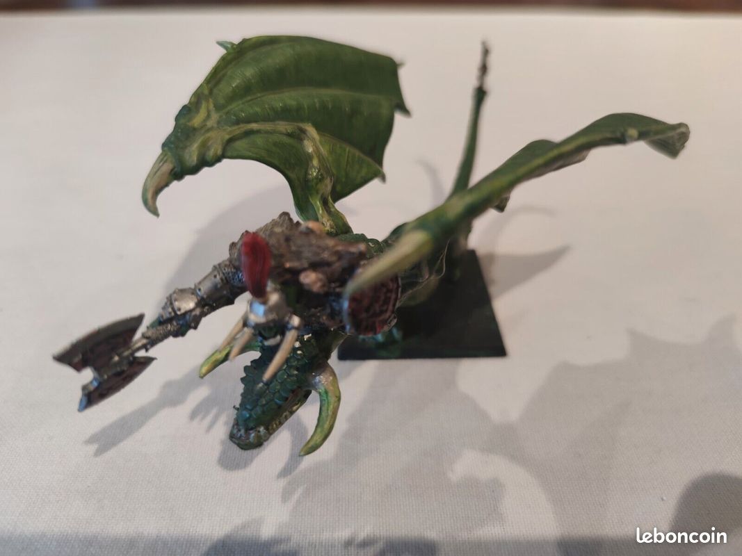 2 Figurines Warhammer en plomb: Chef de guerre orques sur Vouivre + Géant (image 2)
