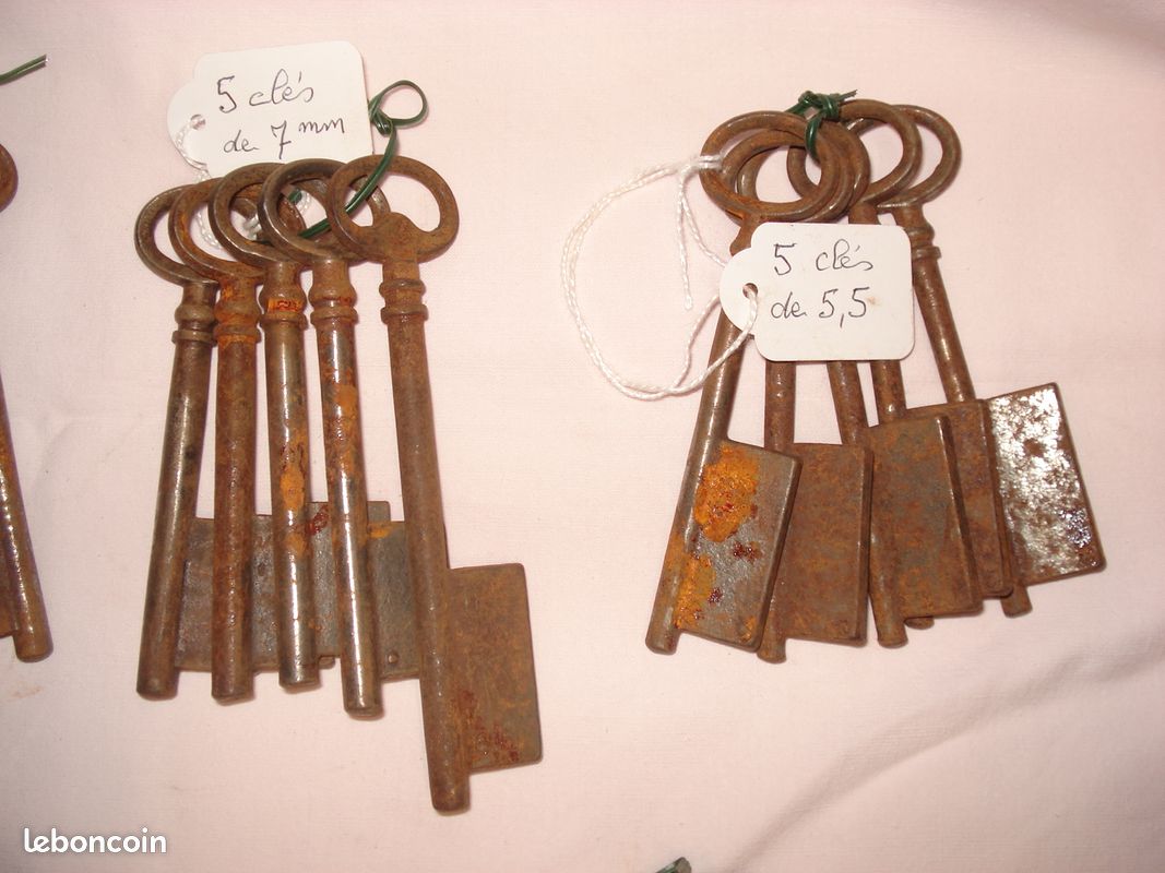 Lot d'ébauches de clés acier (5,5/6/6,5 et 7 mm.) (image 3)